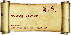 Montag Vivien névjegykártya